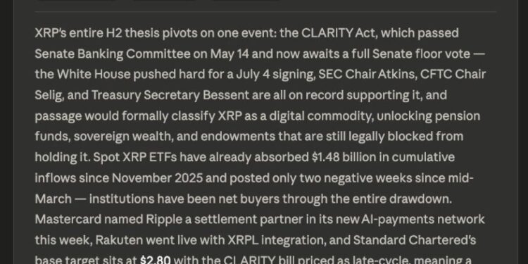 Leading Claude AI Fable 5 Predicts Stunning XRP Price by The End of 2026