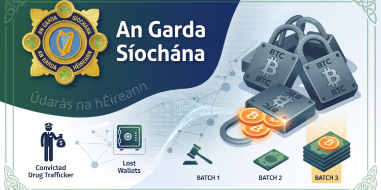 Irish Authorities Recover Third Batch of Bitcoin from Convicted Drug Trafficker’s Lost Wallets, Now Totaling US$92 Million